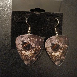 DISTURBED GUITAR PICK EARRINGS